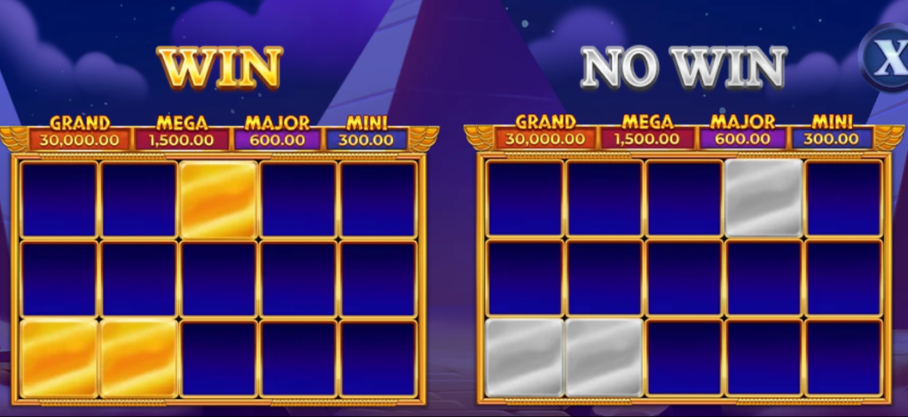 Win and No win combination in Osiris Fortune Slot